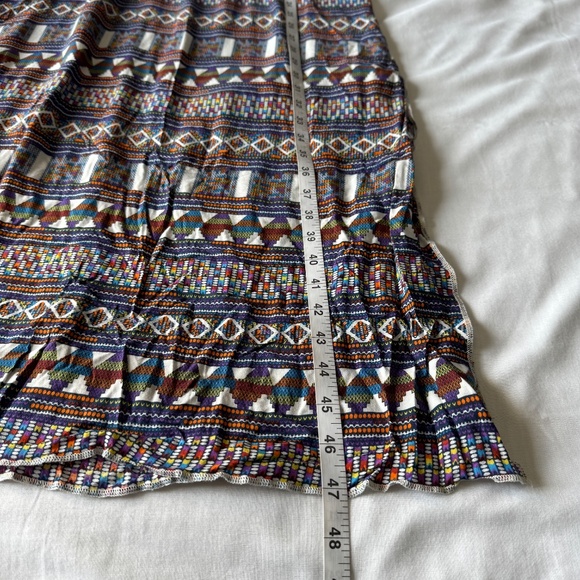 Women's Sleeveless Summer Aztec Maxi Dress Multicolor‎ Medium Tribal Coco Cabana - Picture 12 of 15